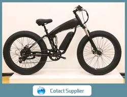 26 Inch 48V Fat Tire Electric Bicycle Vintage Full Suspension Electric Bike