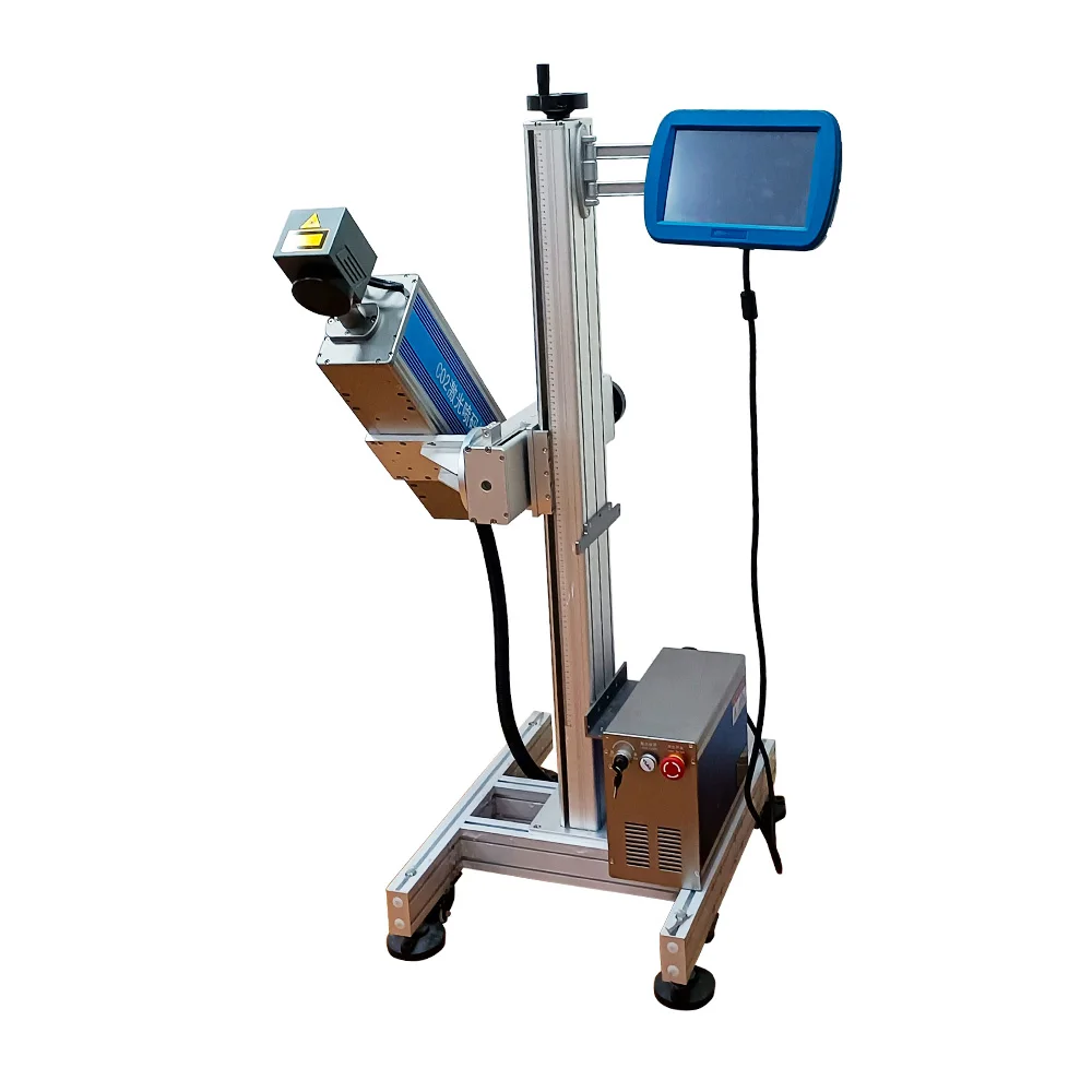 CO2 Laser Marking Coding Machine Date Code Laser Printer For Extruded Pipes Tube Wooden for Industry With CE Certification