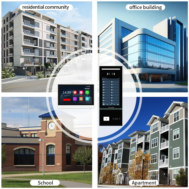 Android Video intercom Face Recognition 8Inch Door Phone Custom for Multi-apartment