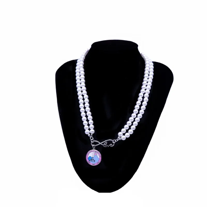 Latest Designs Circle Pendant Necklaces Mountain Family Souvenir JJ 1938 Infinity Love Jack And Jill Of America INC Necklace