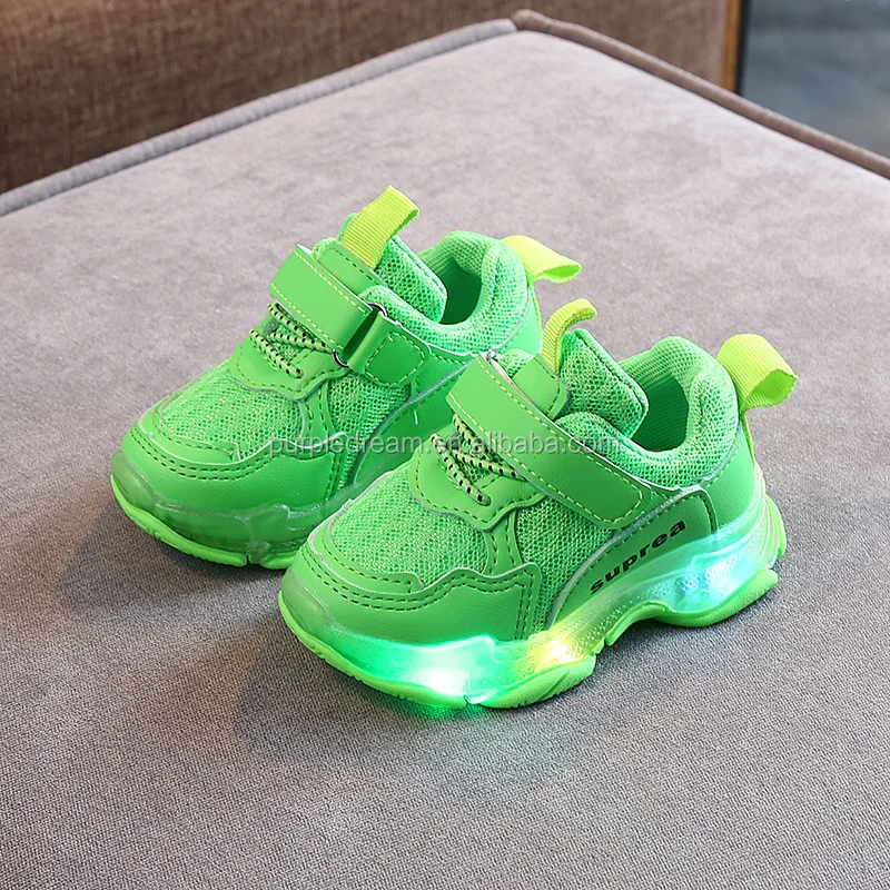 
2019 Spring Autumn New Style Kids Leather LED Lighting Shoes 