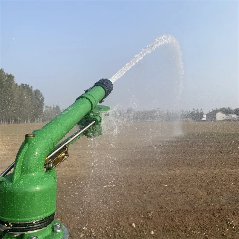 High Quality Farmland Irrigation System With Automatic Rotating Sprinkler, 100m Range Water Spray Rain Gun For Watering