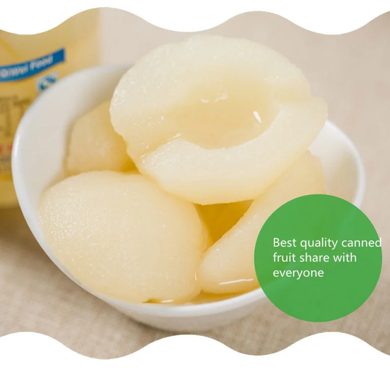 Консервированные свежие фрукты груши A10 в легком сиропе