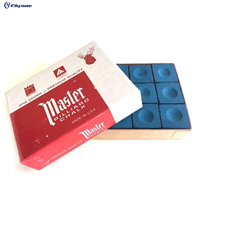 
customized logo wholesale Master chalks 12pcs per box good quality snooker chalks billiard cue chalks 