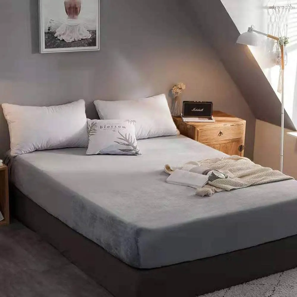 Soft Mattress Protector Velvet Waterproof Mattress Cover