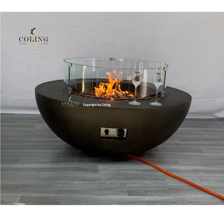 COLG001-18 colingliving сад на открытом воздухе легкий корп бетона газового пламня чаша firepits для сада