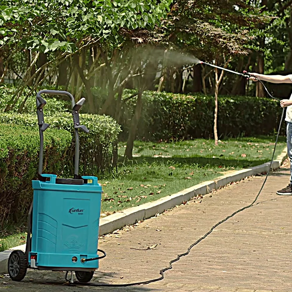 Kunfun Trolley Electric With Wheels Farm Automatic Knapsack Sprayer