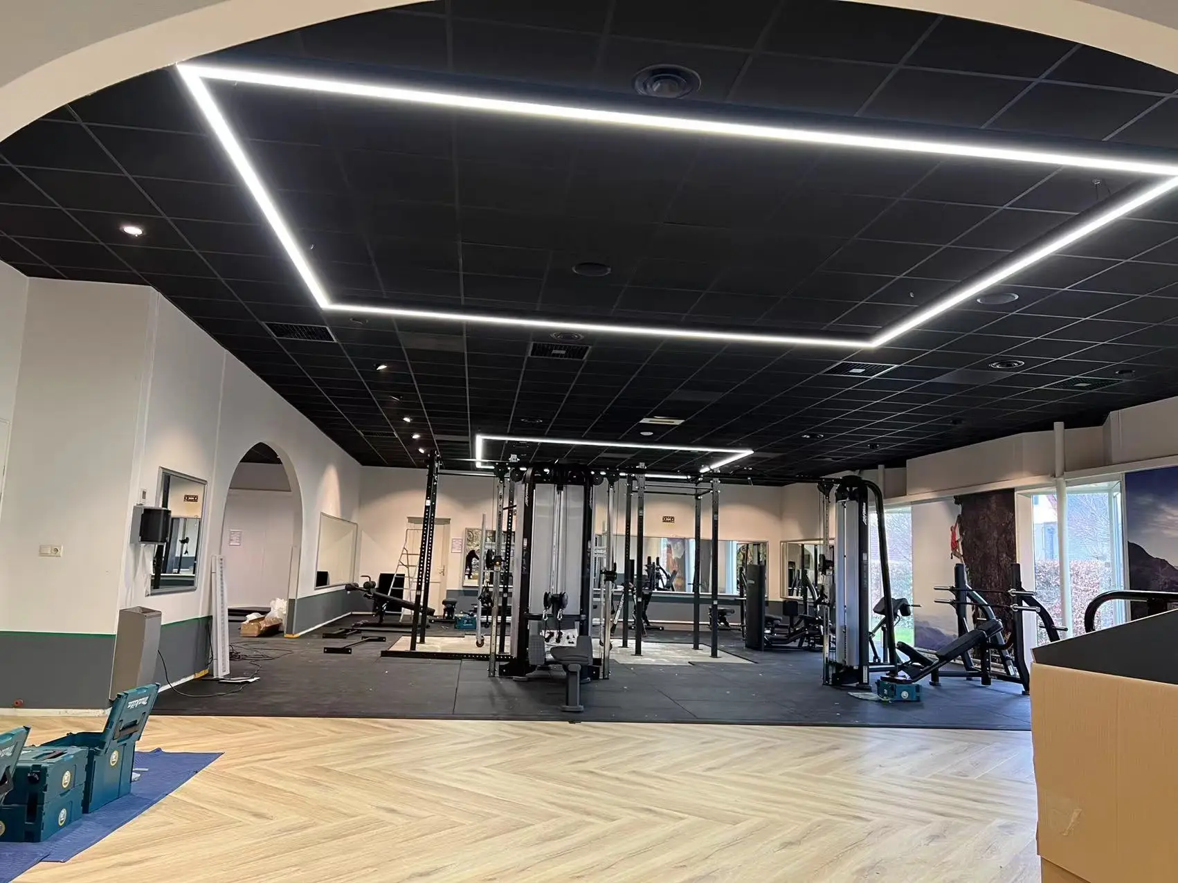 China Factory Hot Sale Commercial Shop Office Pendant Light Aluminum Led Linear Light Dimmable 4ft 40w 1200mm