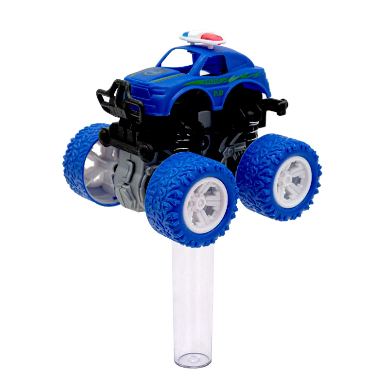 2024 Novelty Four-wheel Drive off-road police car candy toys inertia police Car Toy candy toy