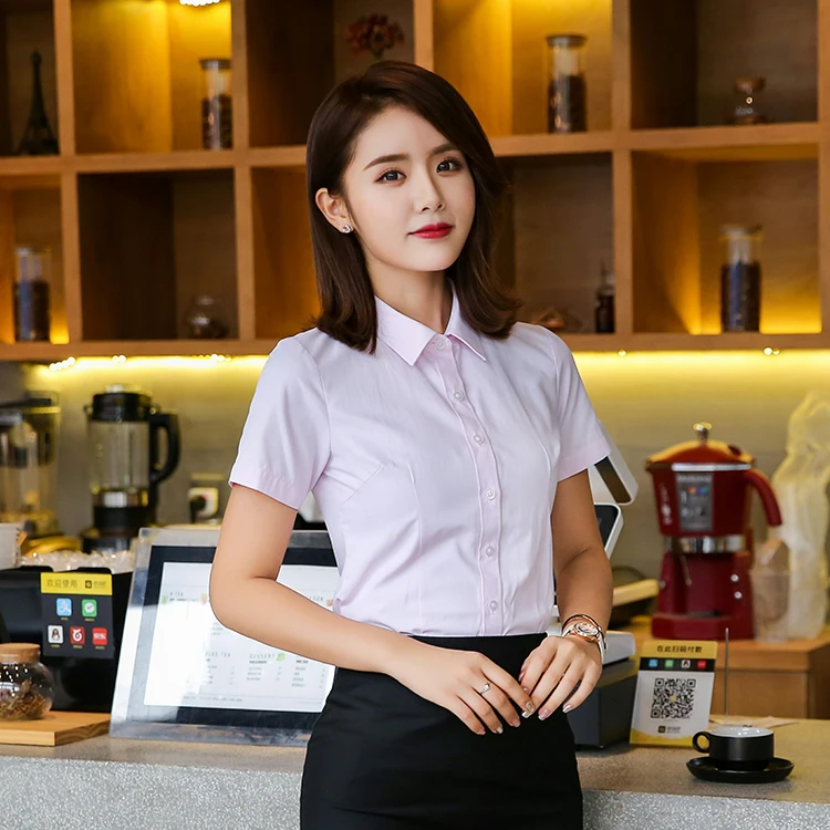 Custom Logo Waiter Uniform Work Wear Uniform for Workers With Pocket Bar Hotel Restaurant Shirt