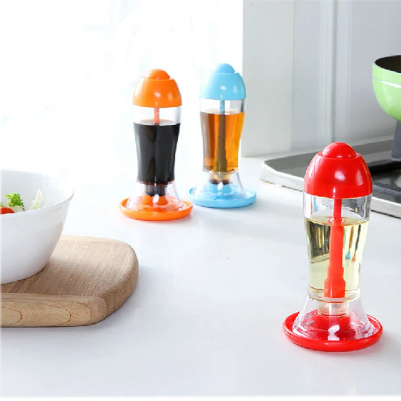 Kitchen Seasoning Bottles Controllable Oil Volume Button Oil Pot Vinegar Soy Sauce Spray Bottle Cooking BBQ CruetH27