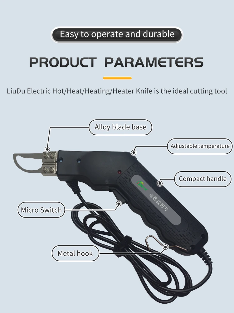 Hot Knife Hot Cutter Electric Heat Cutter for Cutting fabric webbing rope