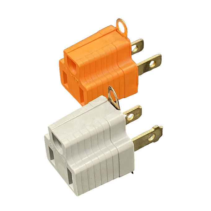 220v 120v plug ac adapter rubber material orange Mexico conversion  pvc 2 pin plug with socket