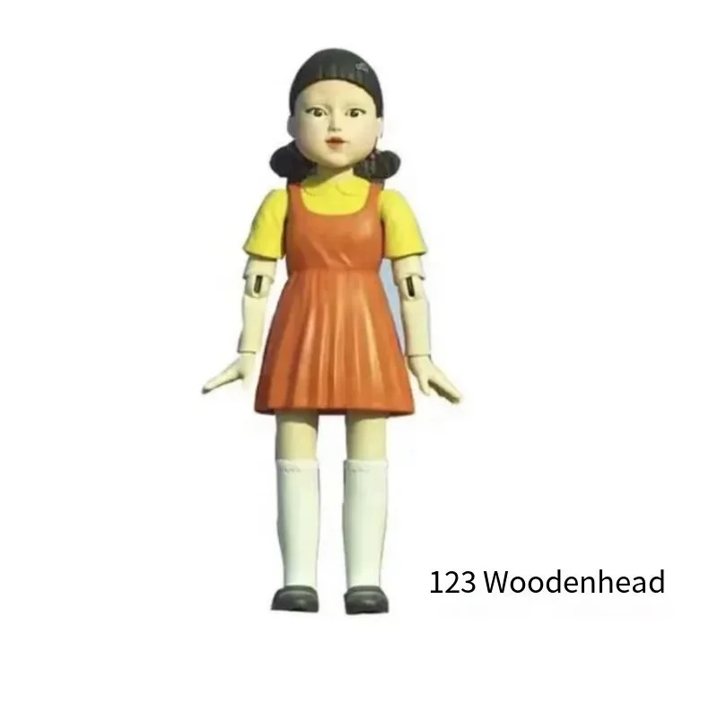 Alarm Clock 123 Wooden Figure Doll  Squid Game Resin Decoration Alarm Clock Decoration Squid Game Surrounding The Same Paragraph