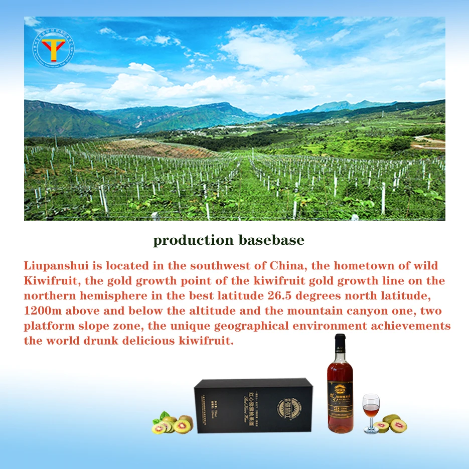 
Hot product Kiwi fruit wine in red Heart bottle, 738ml gift package 
