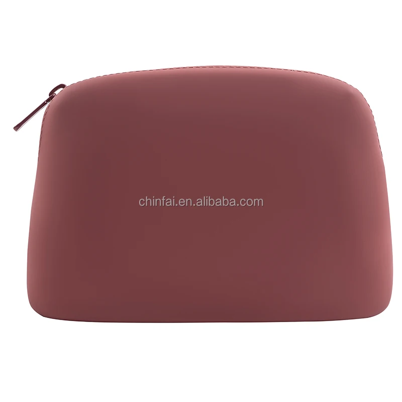 2024 Eco-Friendly Foldable Waterproof BPA Free Silicone Make up Organizer Cosmetic Bag & Case for Girls Women Travel