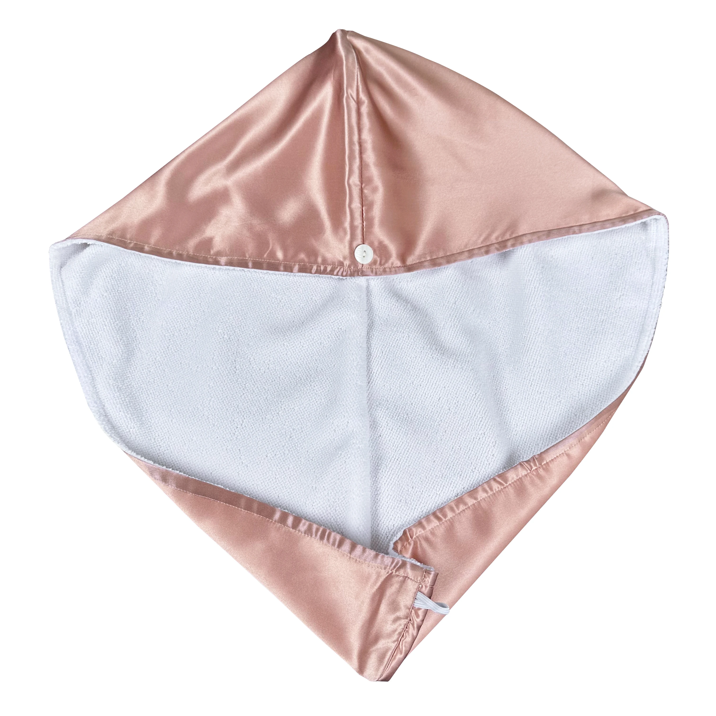 Bestest Quality 100% Pure 6A 19mm/22mm Silk Double Layer Fast Hair Quick Drying Women Bonnet Wrap Microfibre Hair Towel Bonn