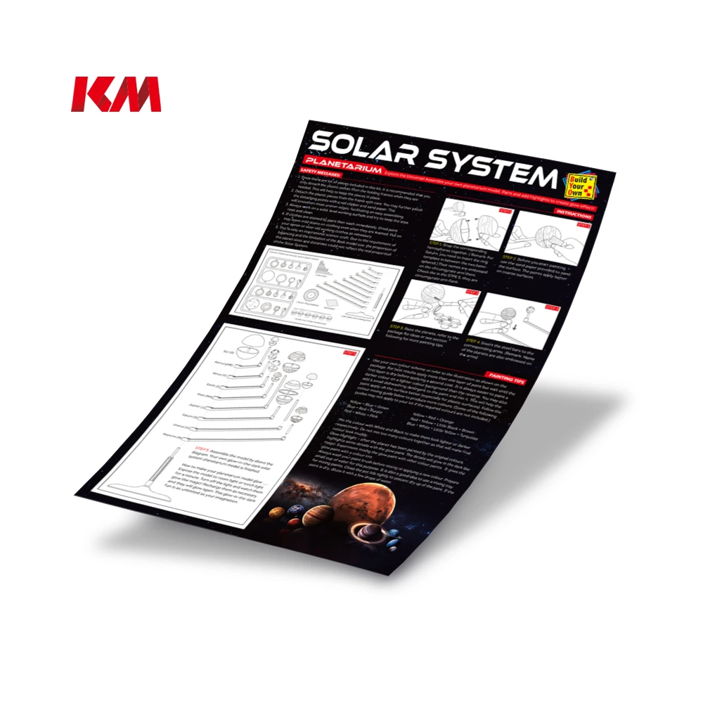 hot selling solar system assorted planet mold colour pigment planet tarium instruction book