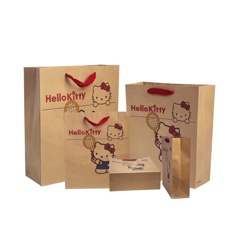 Luxury Design Orange Printed Large Handle Customised Paper Shopping Bag with Logo