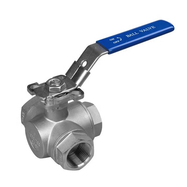 3 Way Threaded Stainless Steel Ball Valve 1000wog Pn63 SS Ball Valve