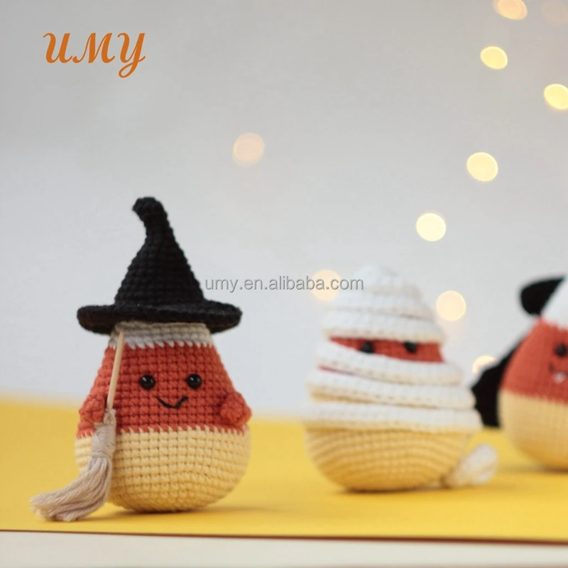 Handmade Gifts Amigurumis Crochet Food Halloween Crochet Toy Fake Halloween Candy Corn
