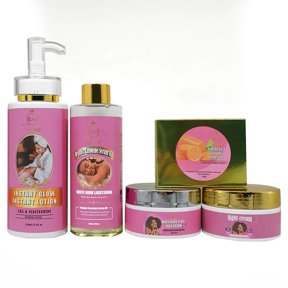 Natural organic self owned brand acne removing moisturizing skin anti aging whitening facial skincare sets