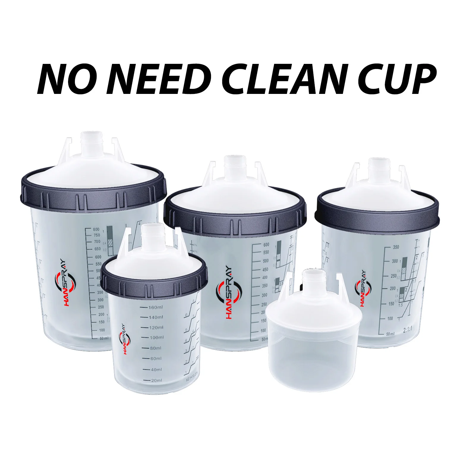 
Auto refinish paint mixing cups with wholesale price with collar,liner cup,lid and outer cup mixing cups paint 