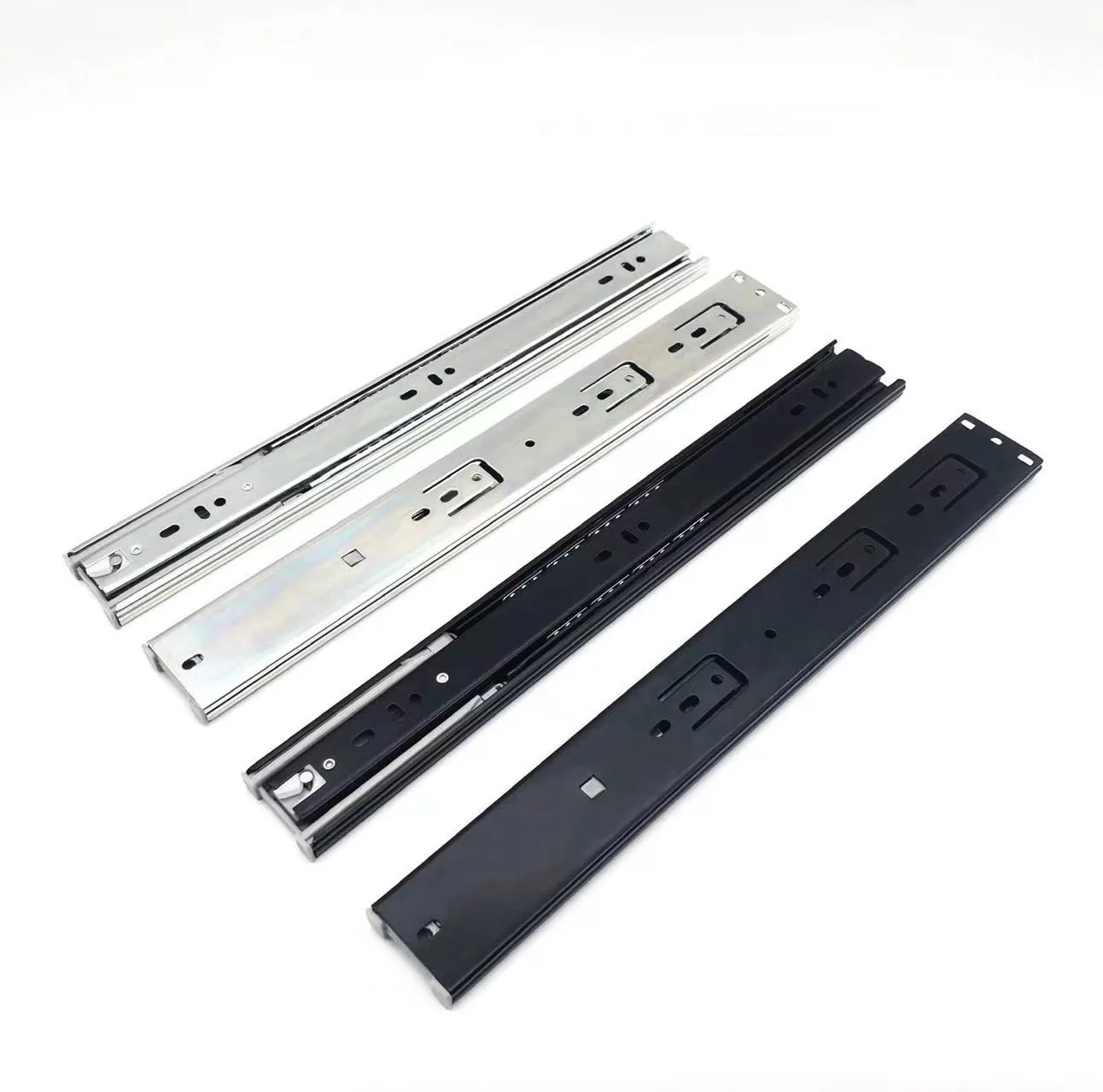 sliding metal box kitchen drawer basket cabinet drawer channels soft close drawer slide rail