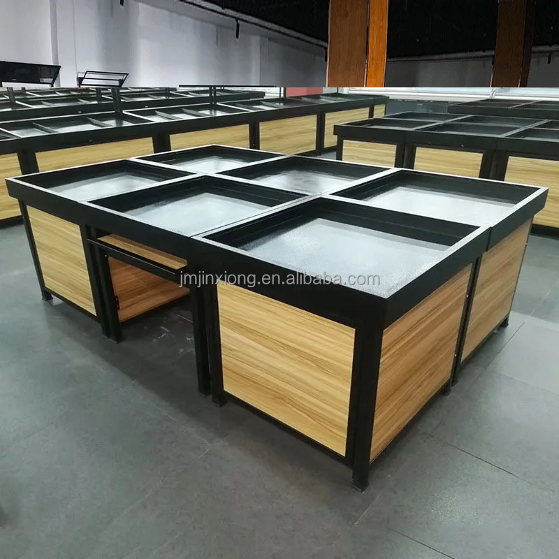 Supermarket Retail Store Shelves Wood Fruit And Vegetable Shelf Display Stand Rack For Supermarket And Fruit Shop