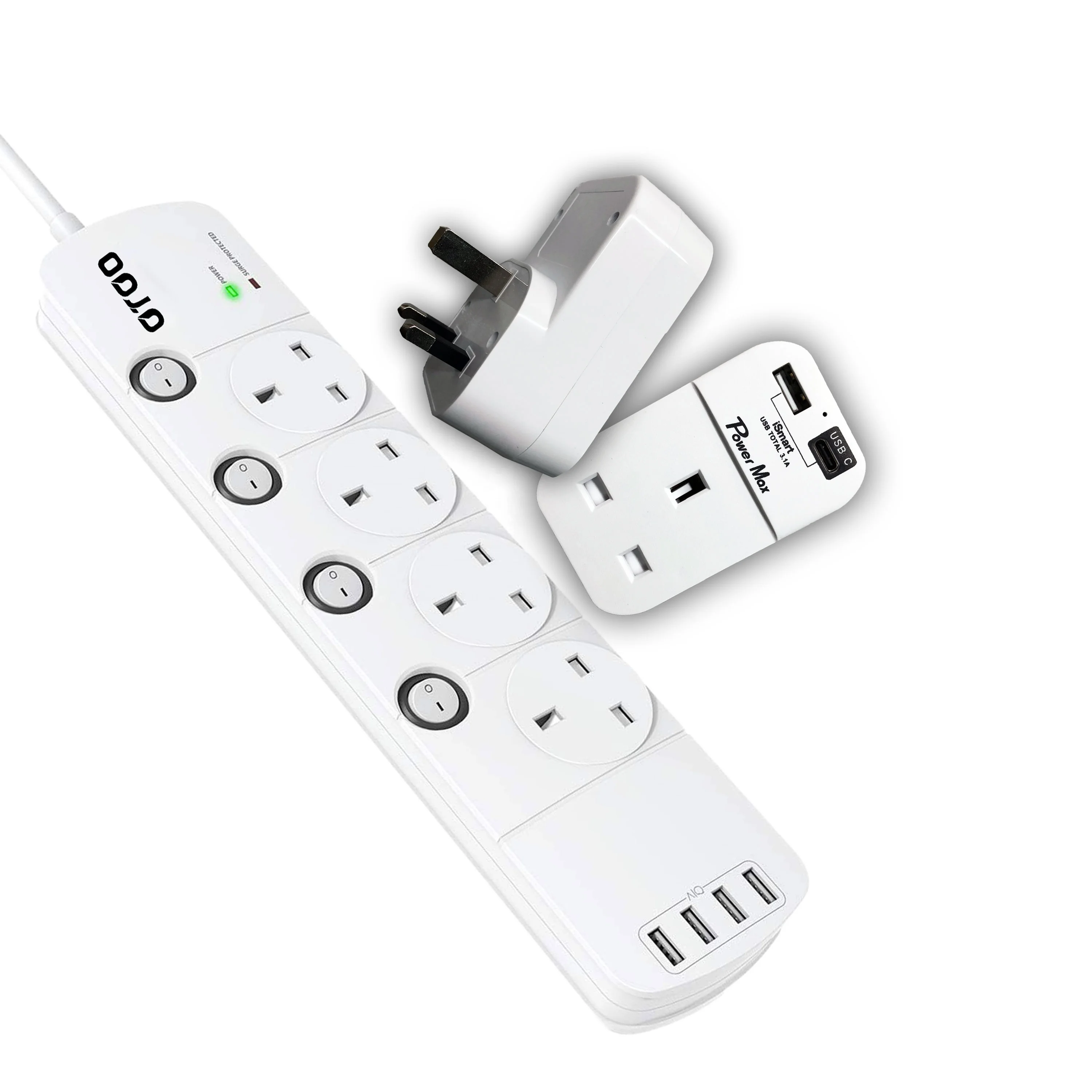 CE certification dubai CB BS british uk hk power plug 3 pin travel power adapter charger socket 2 socket extension adapter usb