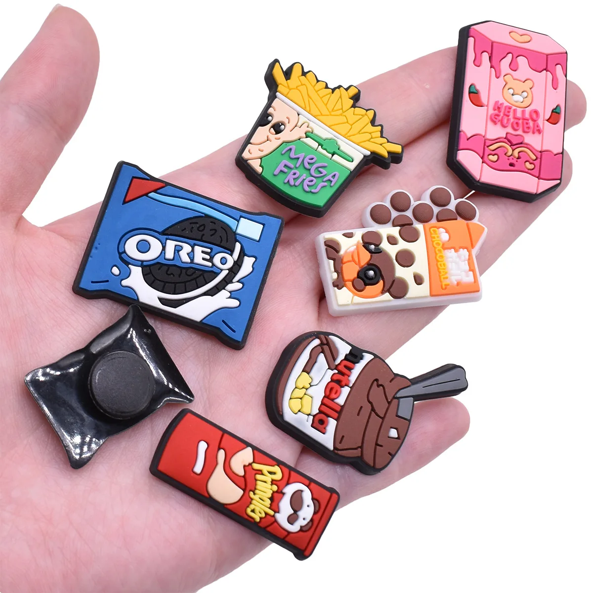New Design Snacks Clog Charms Potato Chips Snack wafer biscuits Shoe Clog Charms for Kids Clog Shoe Decorations Wholesale