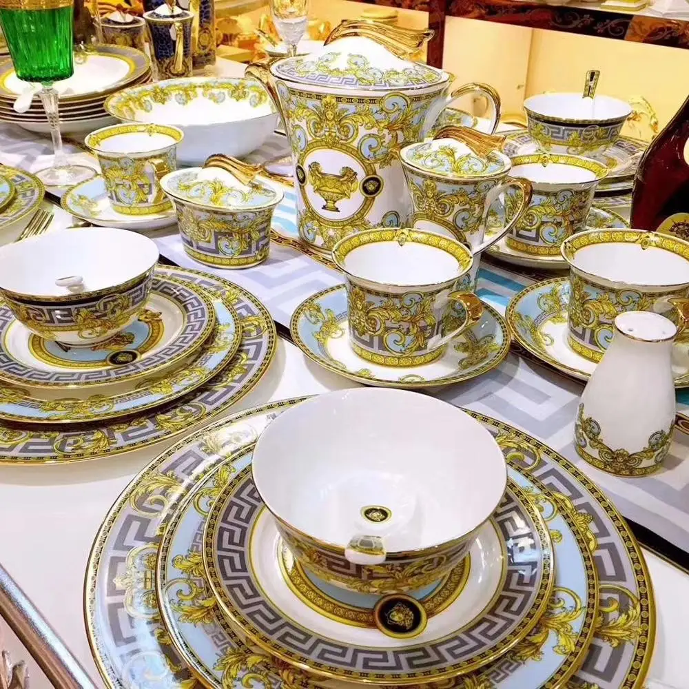 
Luxury Tableware Fine Bone China Dinner Set Wholesale Dinner Sets 