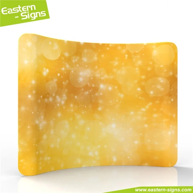 Custom folding aluminum fabric curved shape event trade show photo booth photography backdrop