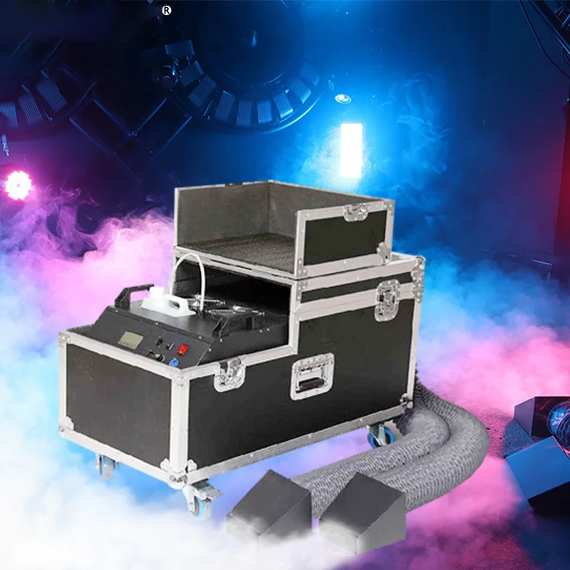4000w water based low fog  Stage Equipment dual head smoke  Low Lying Smoke Floor Fog Machine for Wedding party machines dmx led