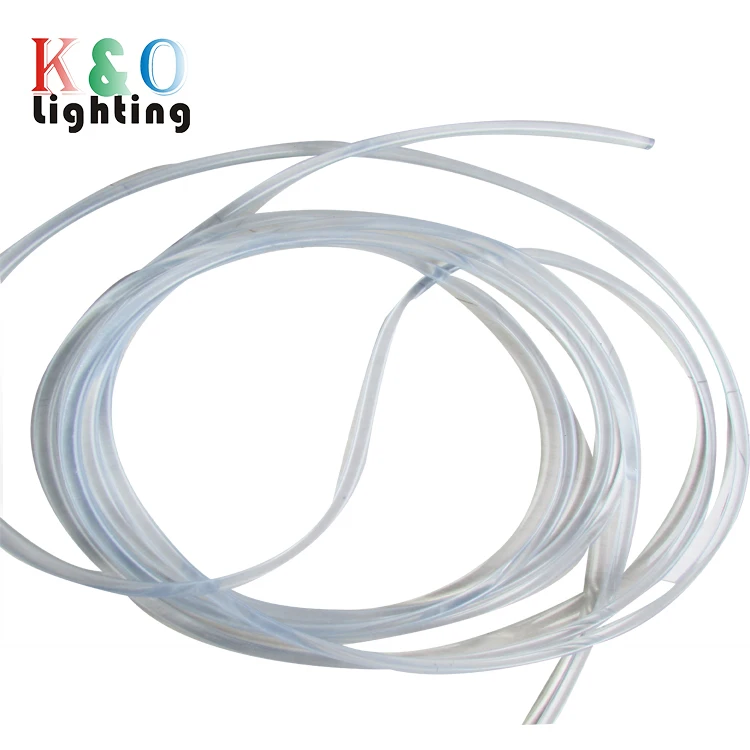 Pool perimeter lighting decoration solid core side glow fiber optic