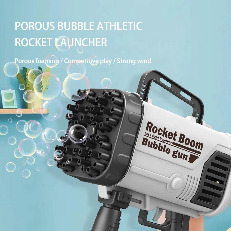  Electric Bazooka shape Outdoor Blowing Bubble Machine Toy With 120ml Soap Water