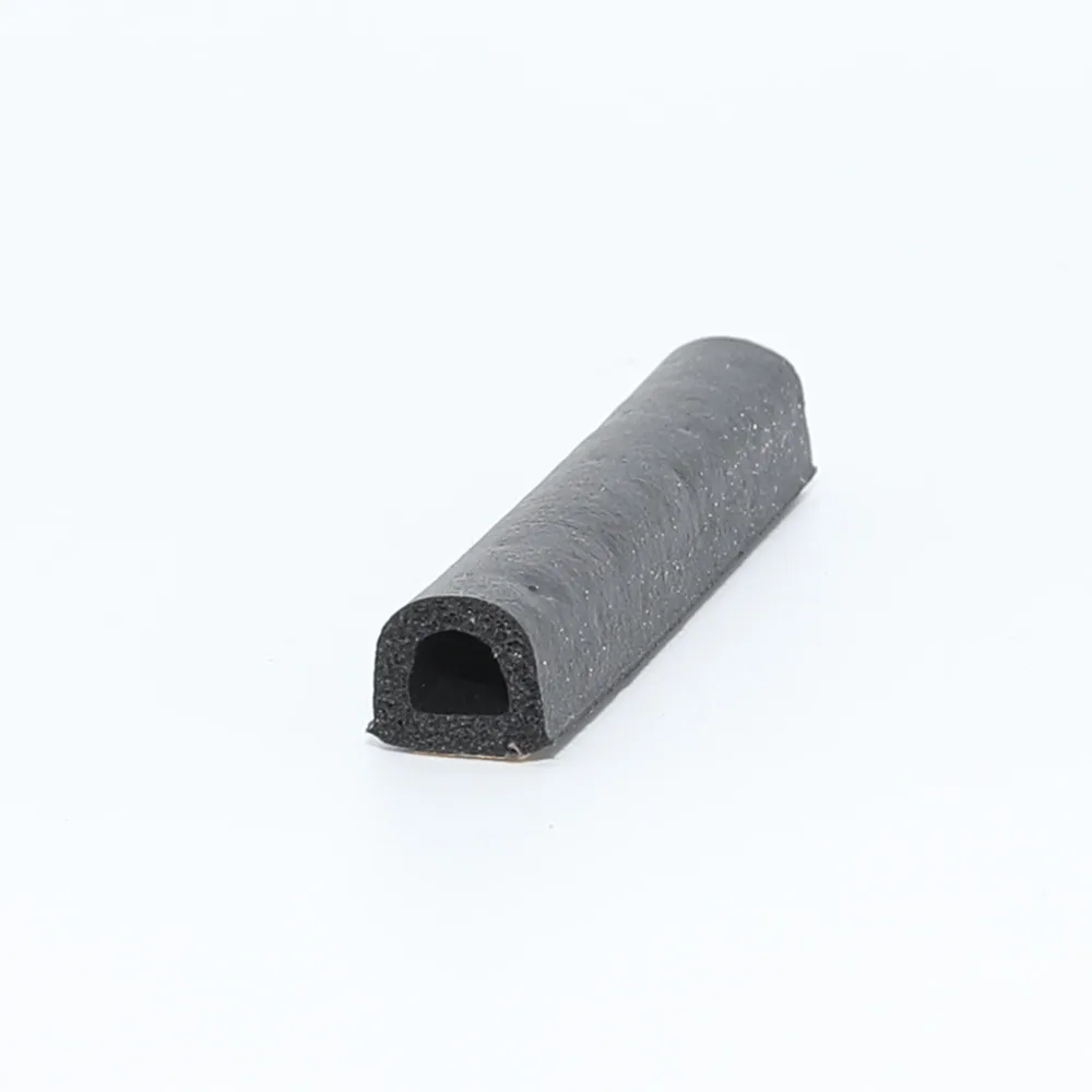 Black D type profile EPDM Rubber Sealing Strips for Door and Window Frame