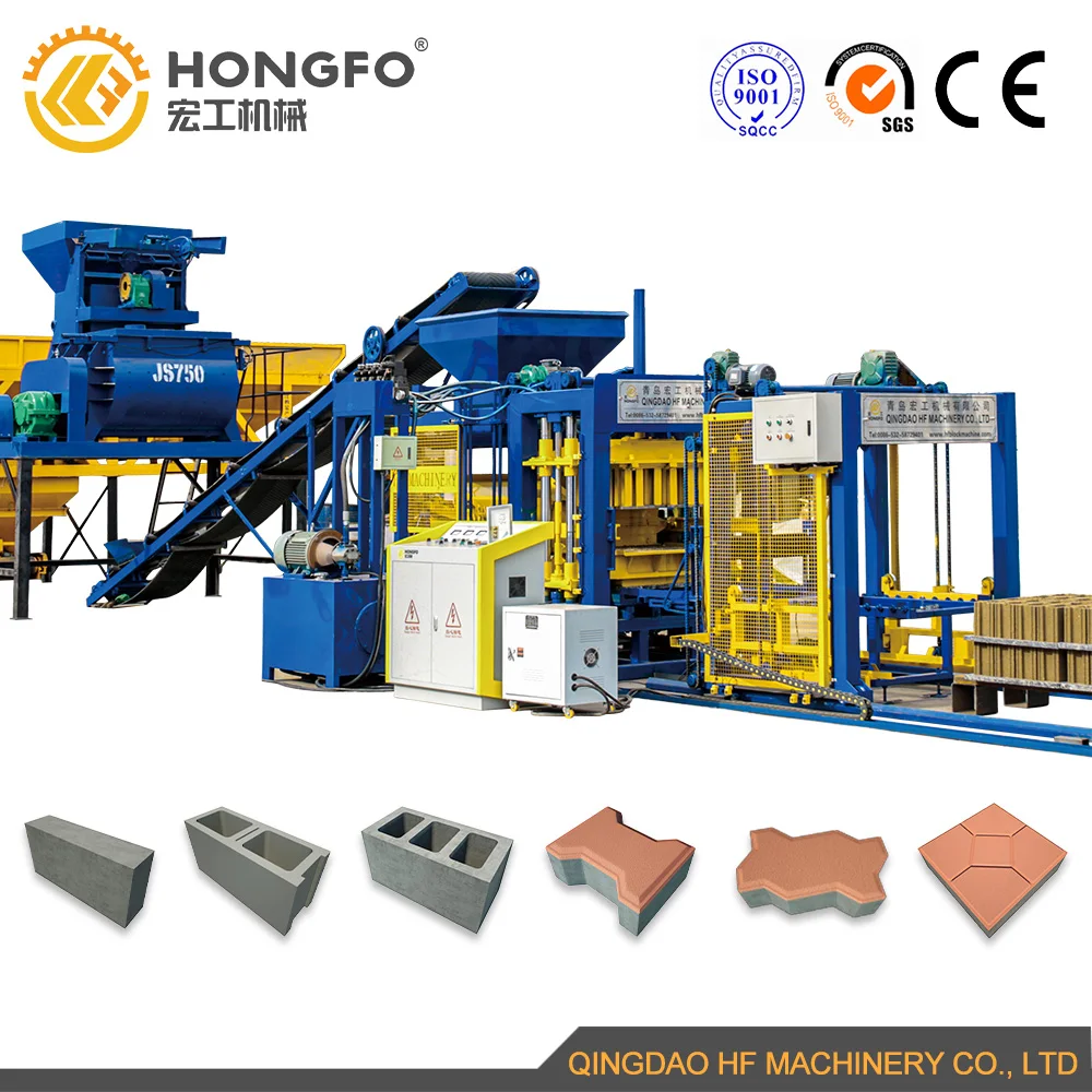 Hydraulic Paver Pavers Making Machine on Sale Cement Hollow Block Making Machine Automatic Foam Concrete Machine with Pump 11000