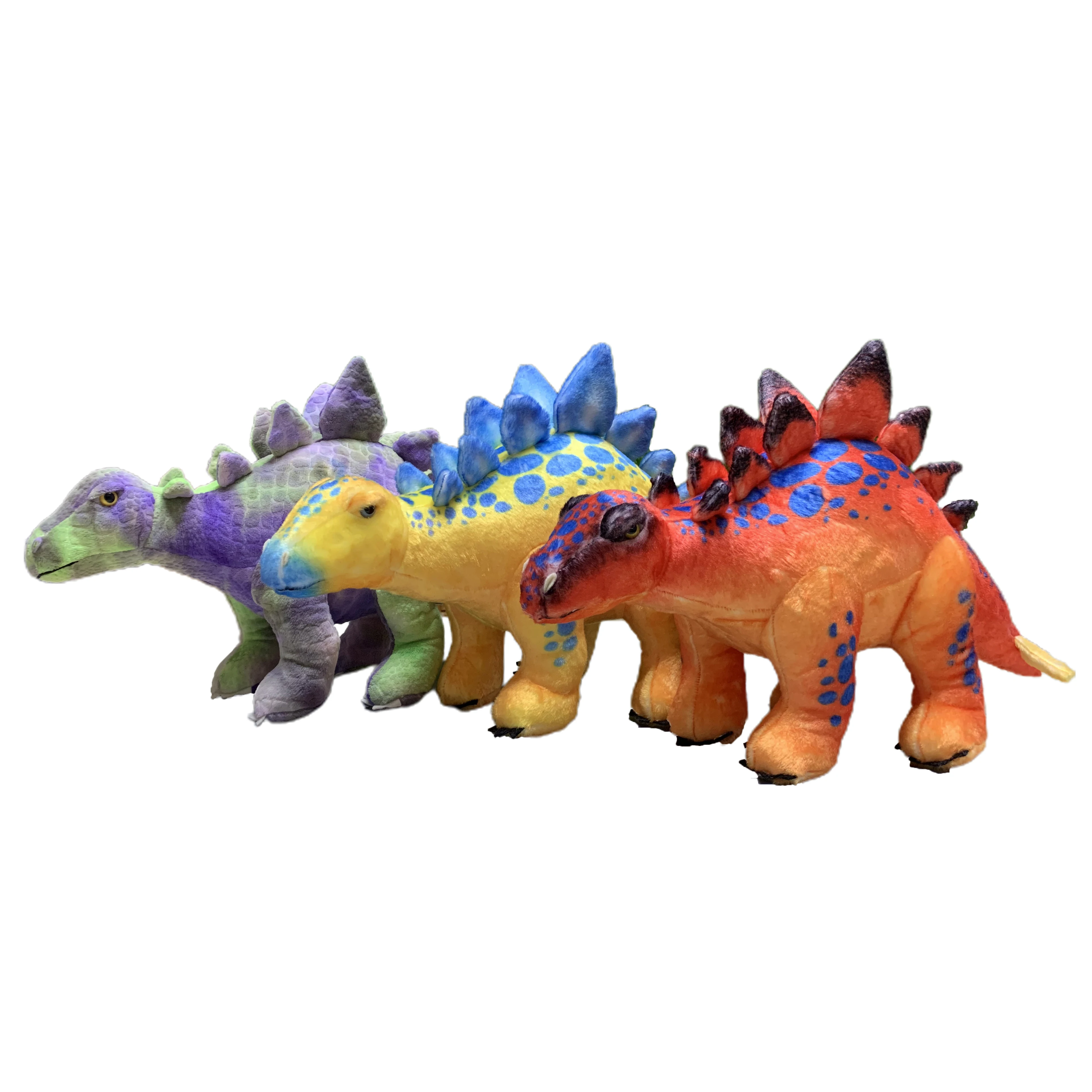 Lifelike dinosaur stuffed animal toy realistic stegosaurus little colorful plush toy