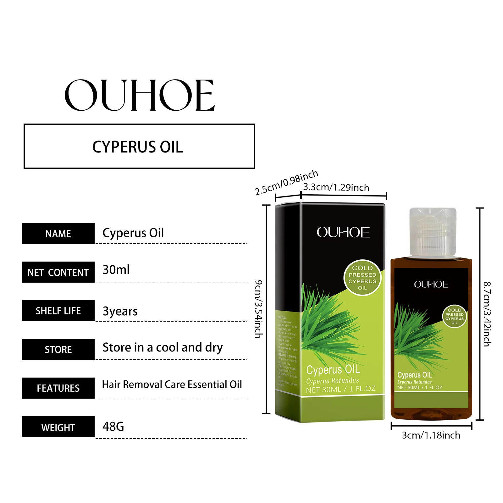ODM OEM 30ml Plant-Based Hair Removal Oil Mild Essential Oil Formula for Smooth Body Cream Hair Removal Product