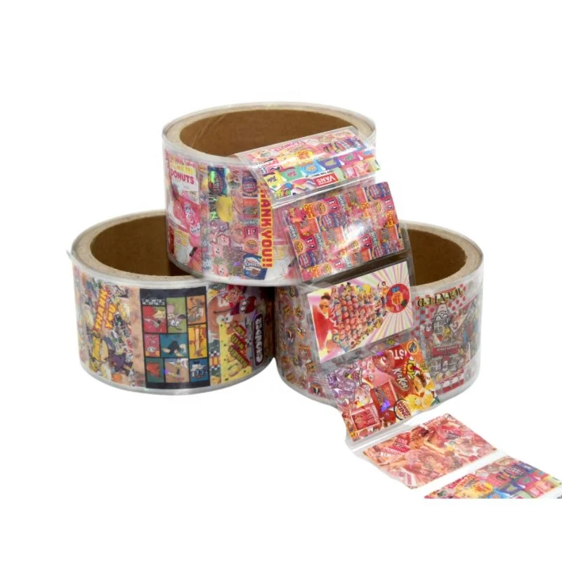 Glass Frpapert Laser Stickers Custom Holographic Adhesive Sticker Label Sticker Rolls Clear Waterproof Customized Packaging CMYK