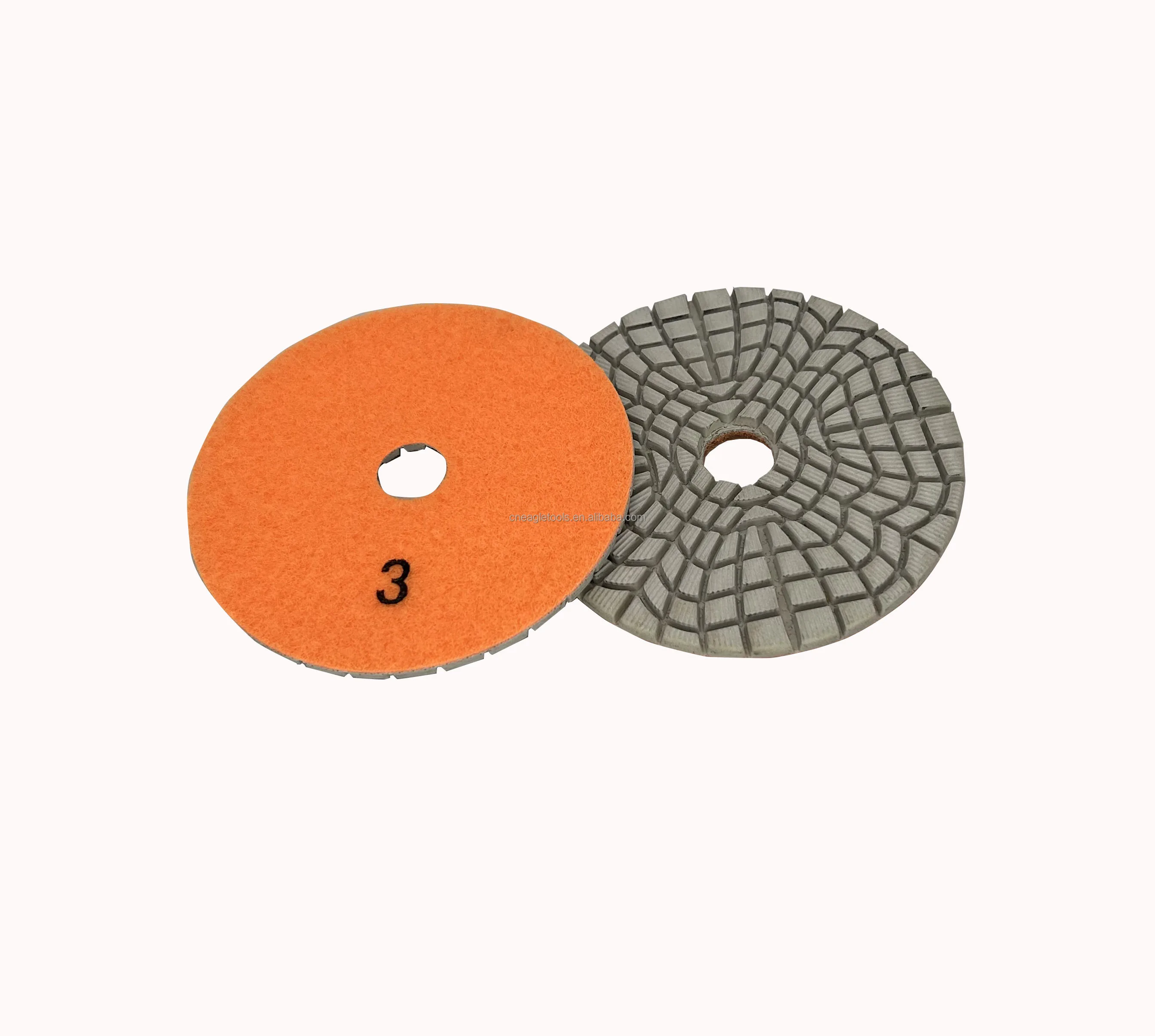 Marble granite quartz Stone tools wet 100mm 3 step Polishing pads 4 Inch  three Steps Diamond water Polishing Pads