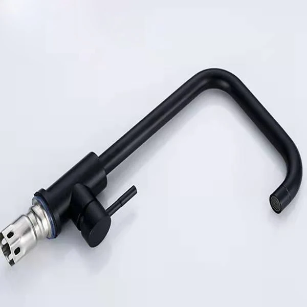 201 Stainless steel single handle kitchen faucet black tap