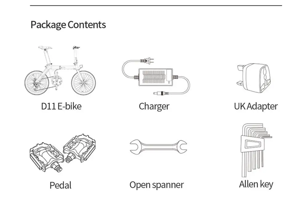 [Poland Stock] FIIDO D11 Folding Electric Moped Bicycle 20 Inches Tire 25km/h Max Speed Three Modes 11.6AH Lithium Battery