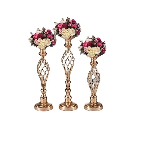 GOLD CENTER PIECE VASES FOR WEDDING
