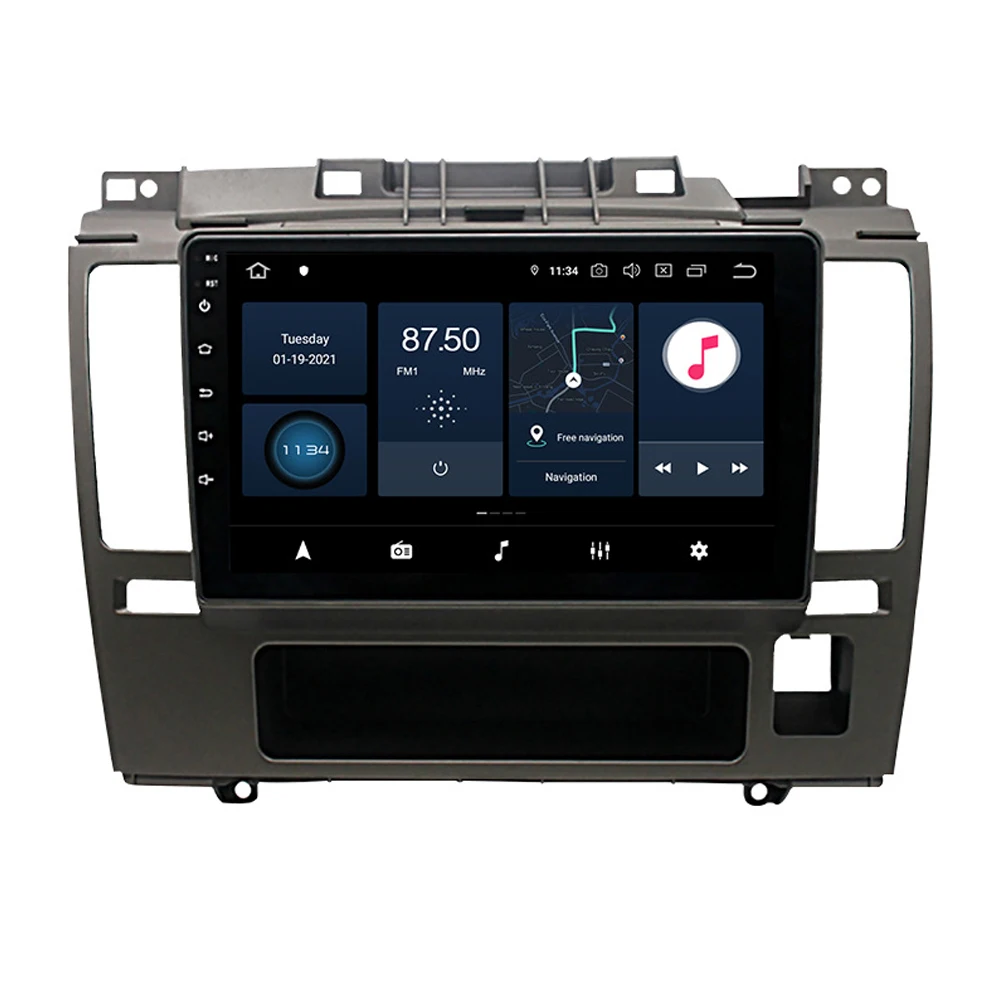 Автомобильный радиоплеер, плеер на Android 10, 2 + 32 ГБ, встроенный CarPlay, с поддержкой DSP, BT, GPS, с возможностью просмотра сзади