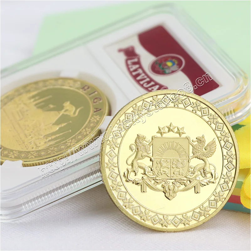 
good price and factory supplier EURO promotional metal souvenir zinc alloy personalized coins 