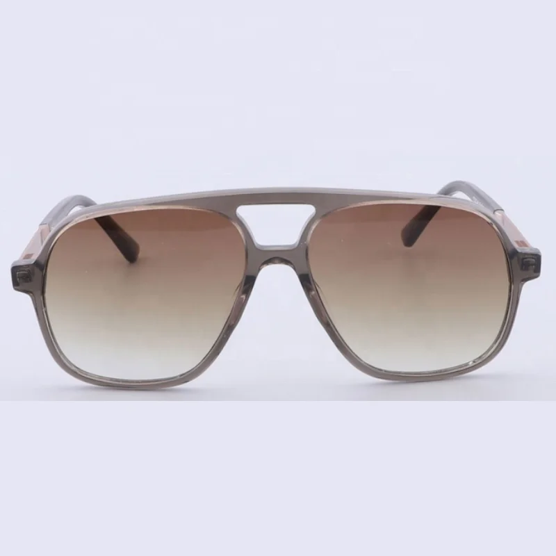 Wholesale High Quality double bridge nylon sun glasses for men adult fashion sun glasses vintage acetate sunglasses