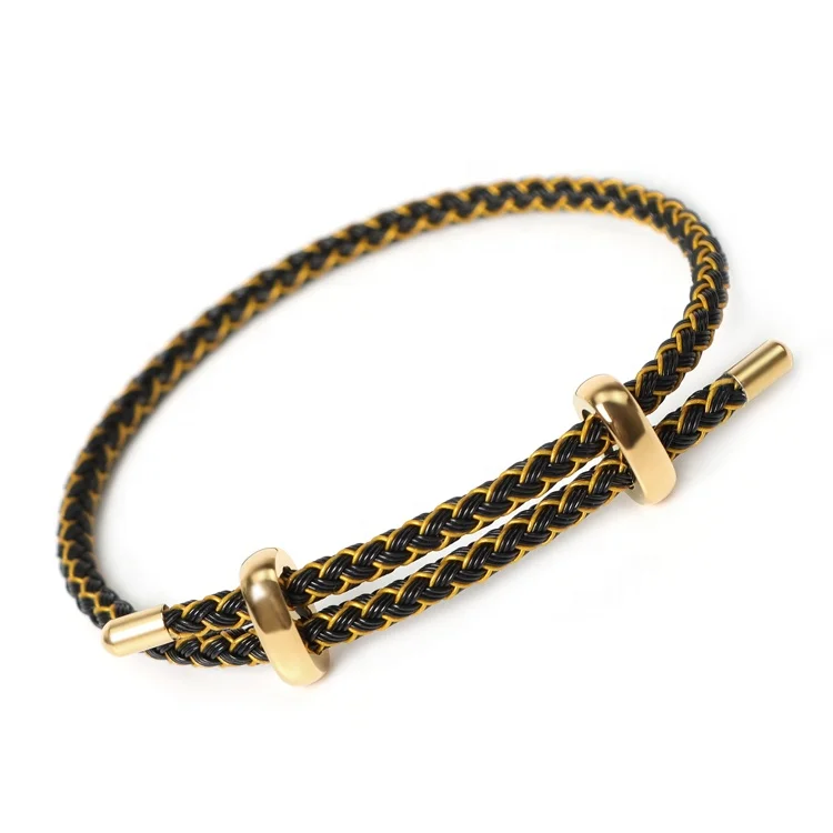 Hot Male/Female Adjustable Clasp Multi-color Lucky Wire Rope Stainless Steel Bracelet