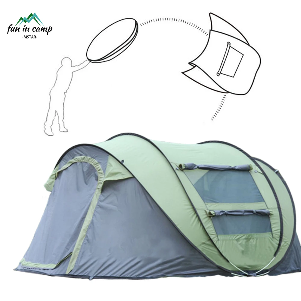 Glamping Camping Tent 4 Person Wholesale Suppliers Portable Foldable Automatic Pop Up Outdoor Automatic Tent
